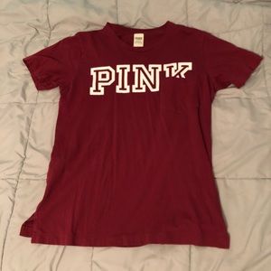 Maroon PINK Pocket Tee